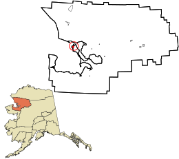 Northwest_Arctic_Borough_Alaska_incorporated_and_unincorporated_areas_Kotzebue_highlighted.svg
